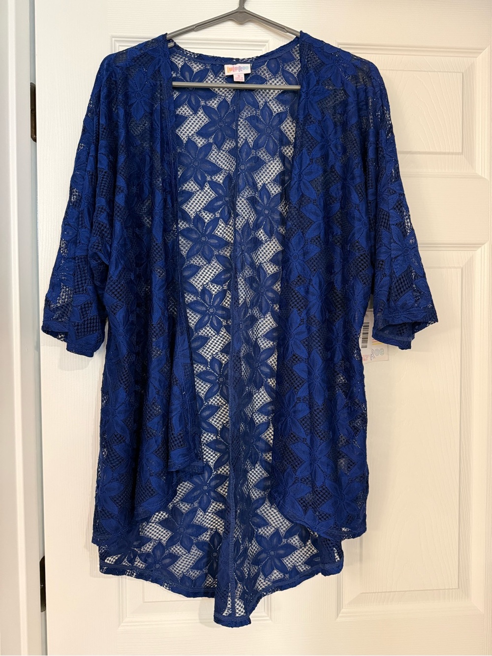 Lularoe Lindsey Lace Kimono Cover-Up - Blue